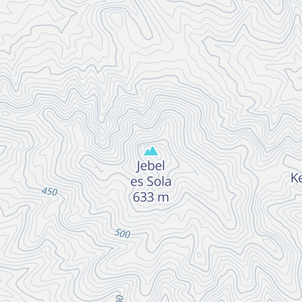 Map of Jebel es Sola