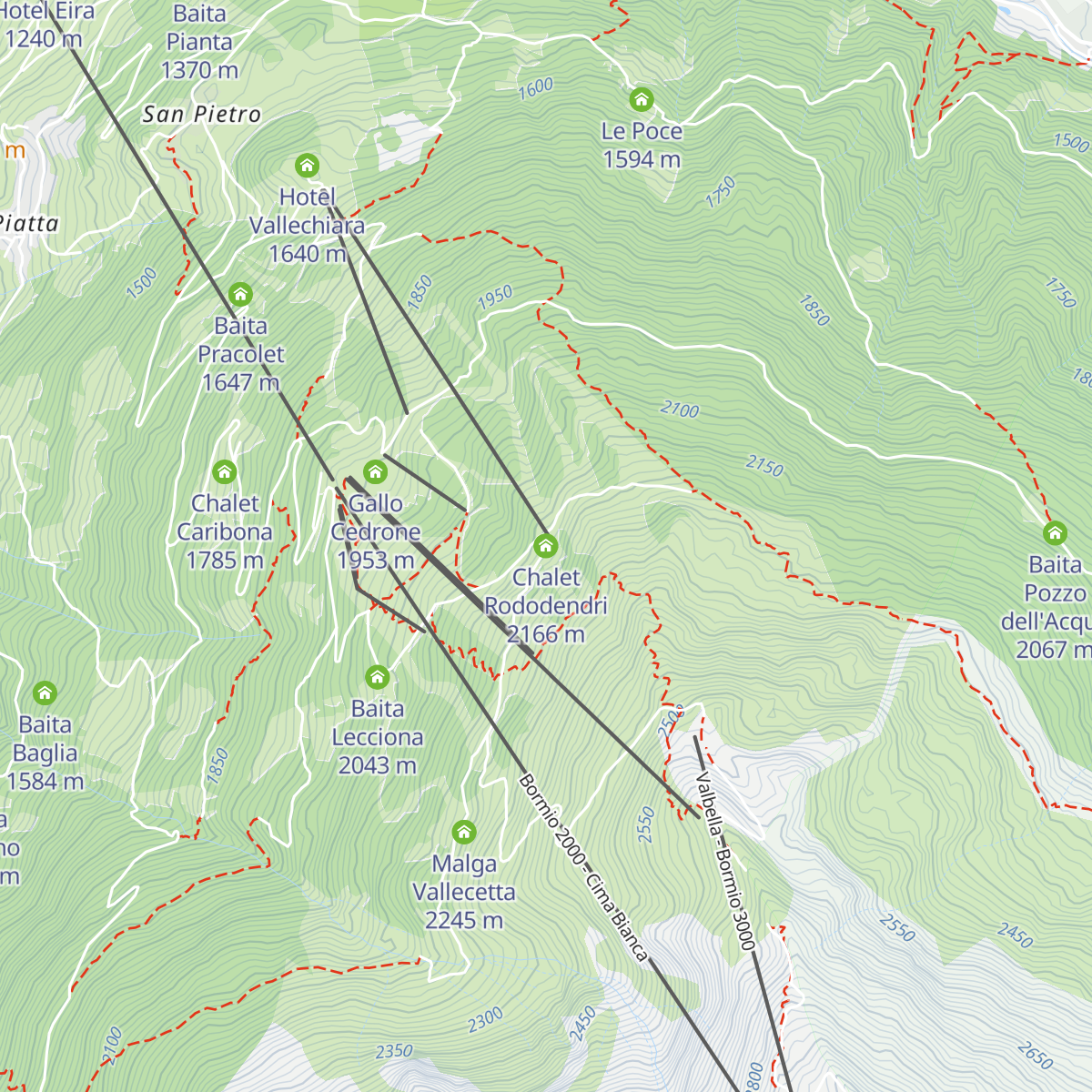 Chalet Rododendri map