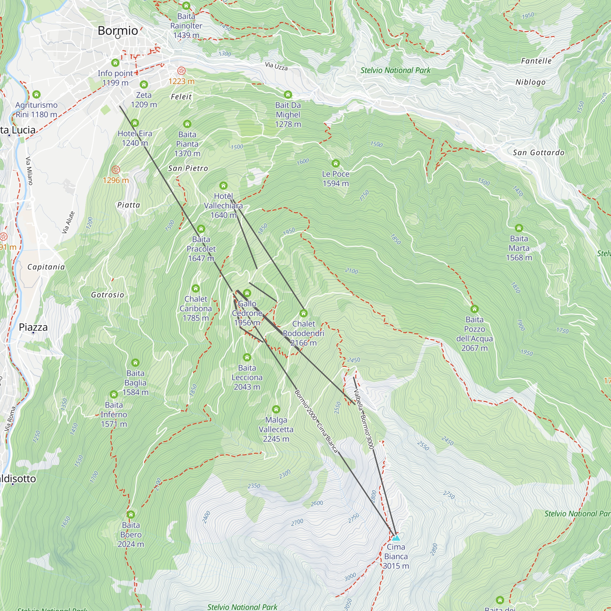Chalet la Rocca map