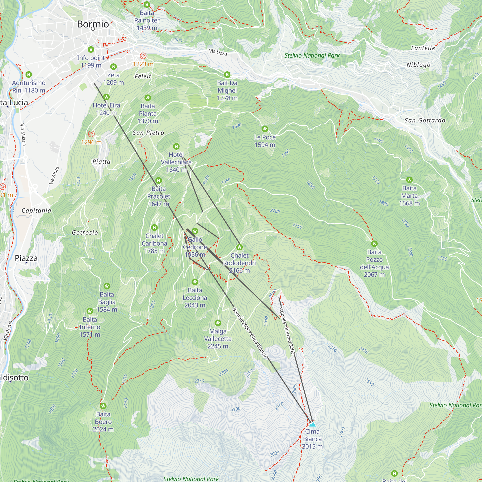 Chalet la Rocca map