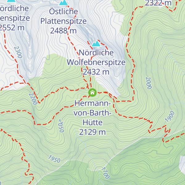Map of Hermann-von-Barth-Hütte