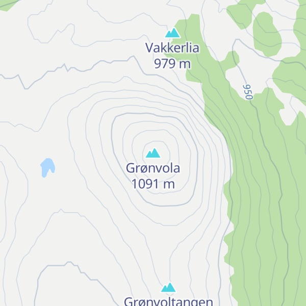 Map of Grønvola