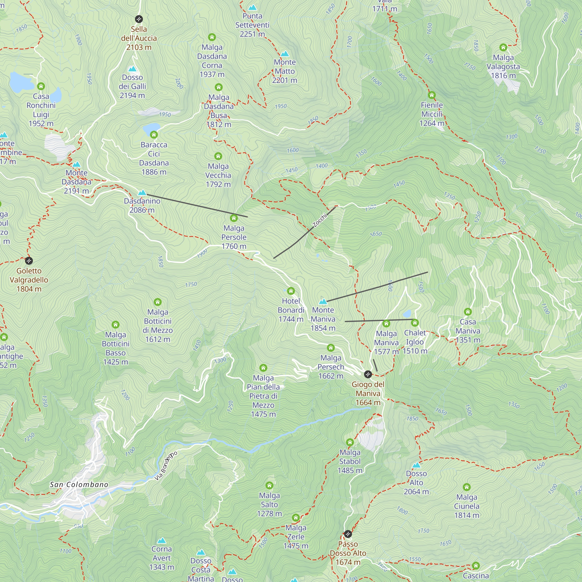 Hotel Bonardi map