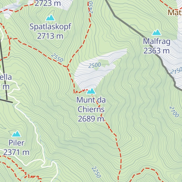 Map of Munt da Chierns