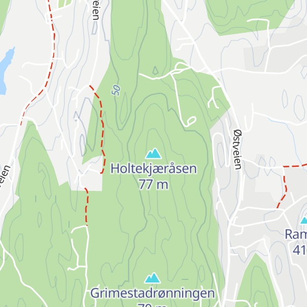 Map of Holtekjæråsen