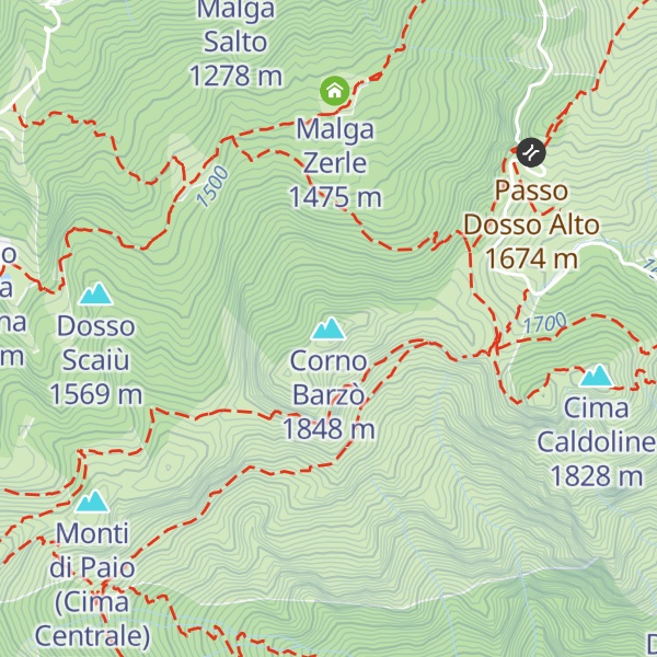 Map of Corno Barzò