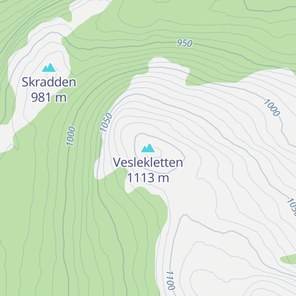 Map of Veslekletten