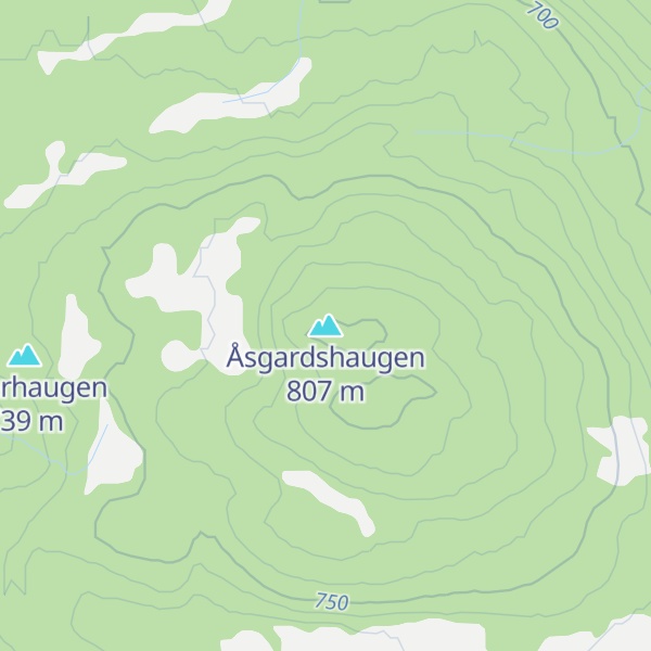 Map of Åsgardshaugen