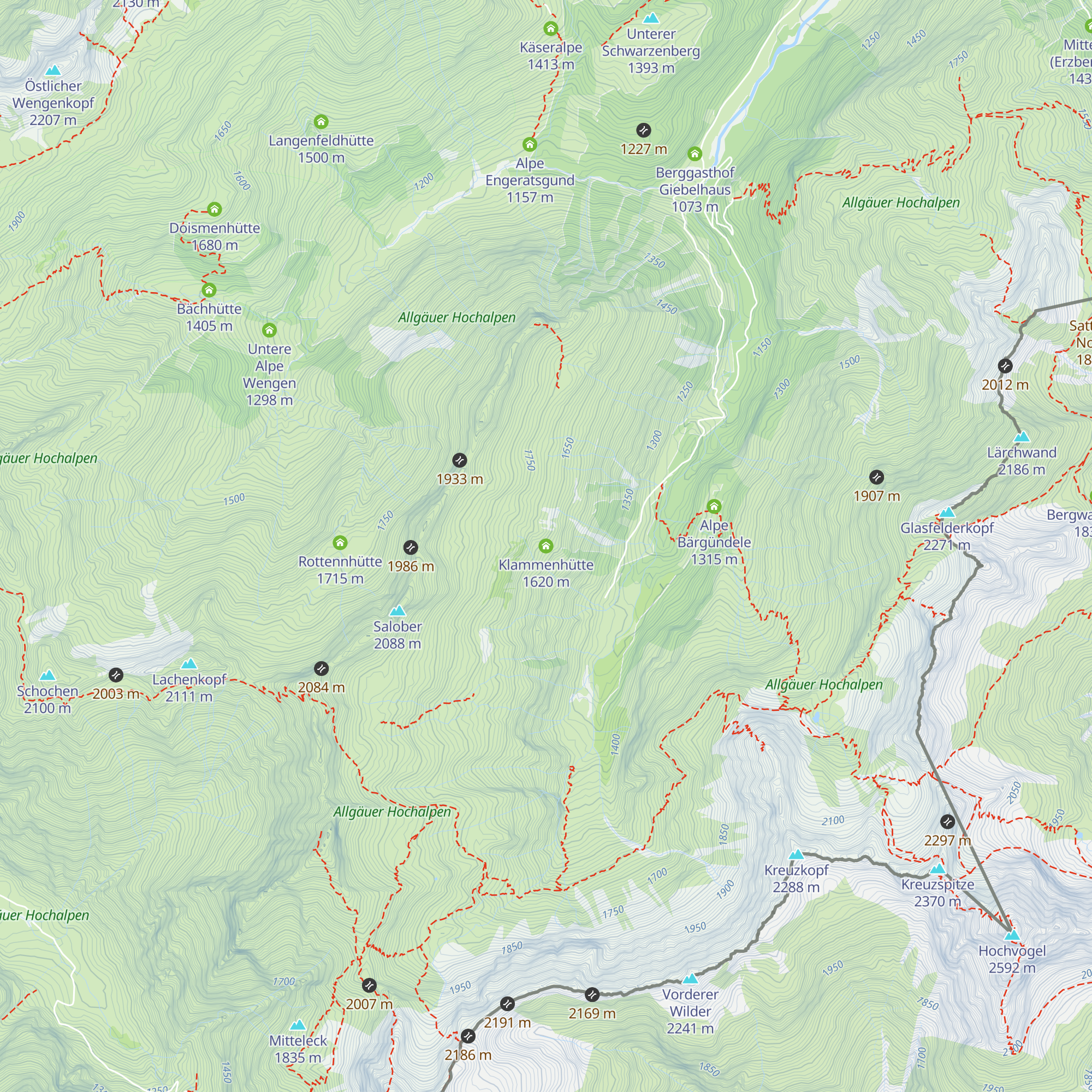 Klammenhütte map