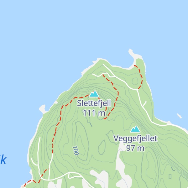 Map of Slettefjell