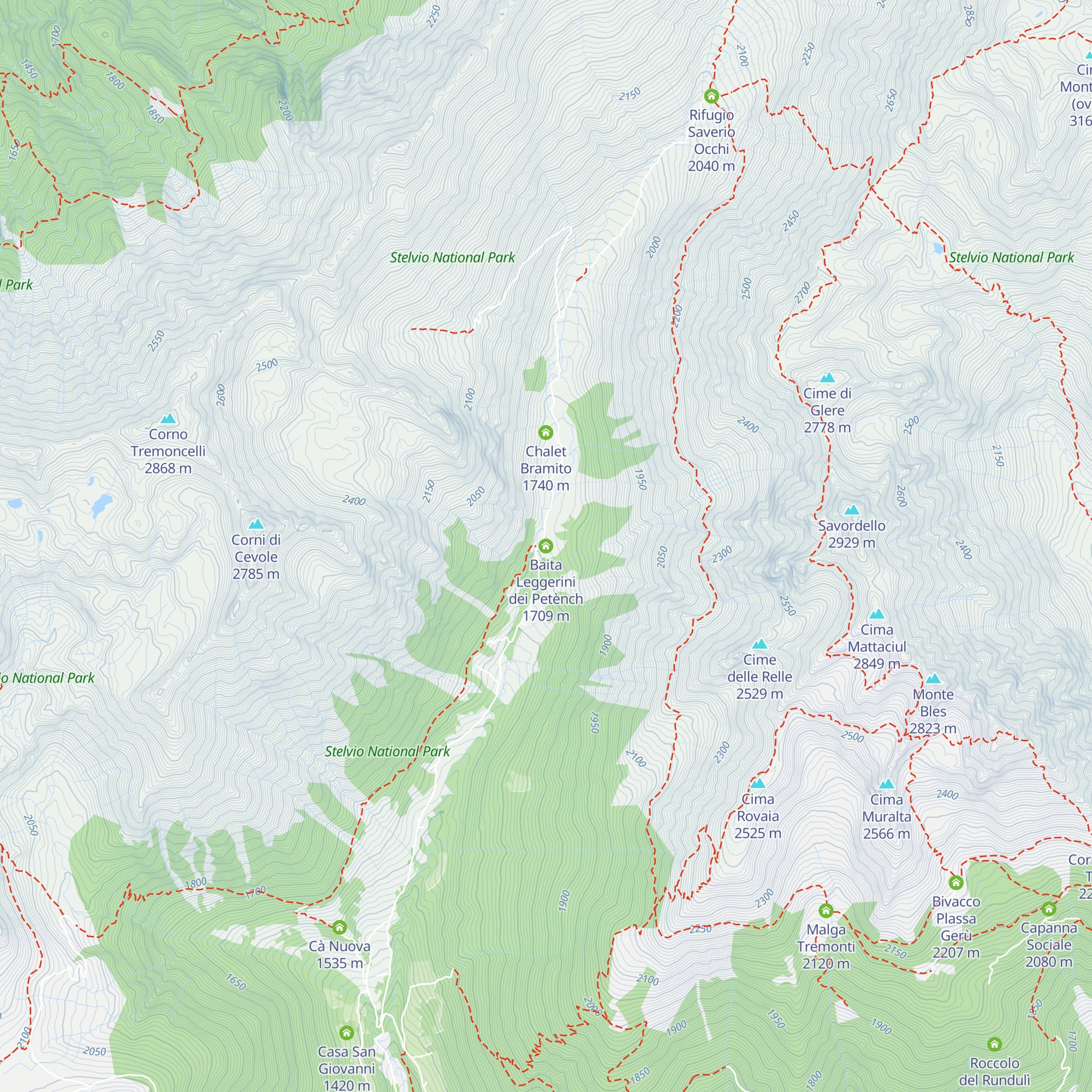 Baita Leggerini dei Petènch map