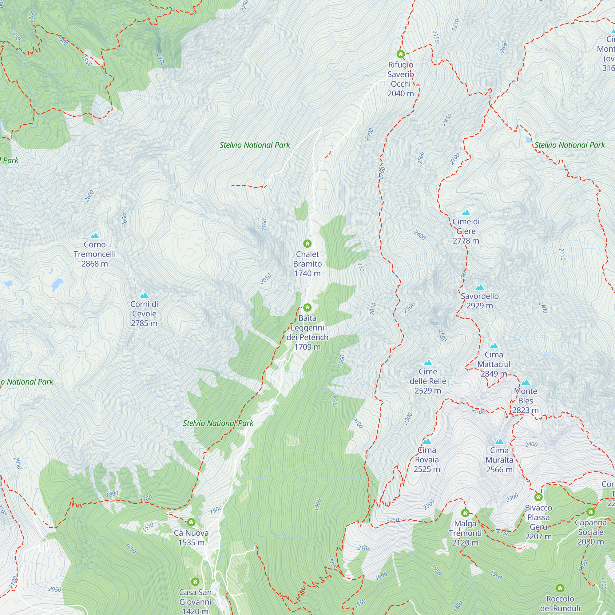 Baita Leggerini dei Petènch map