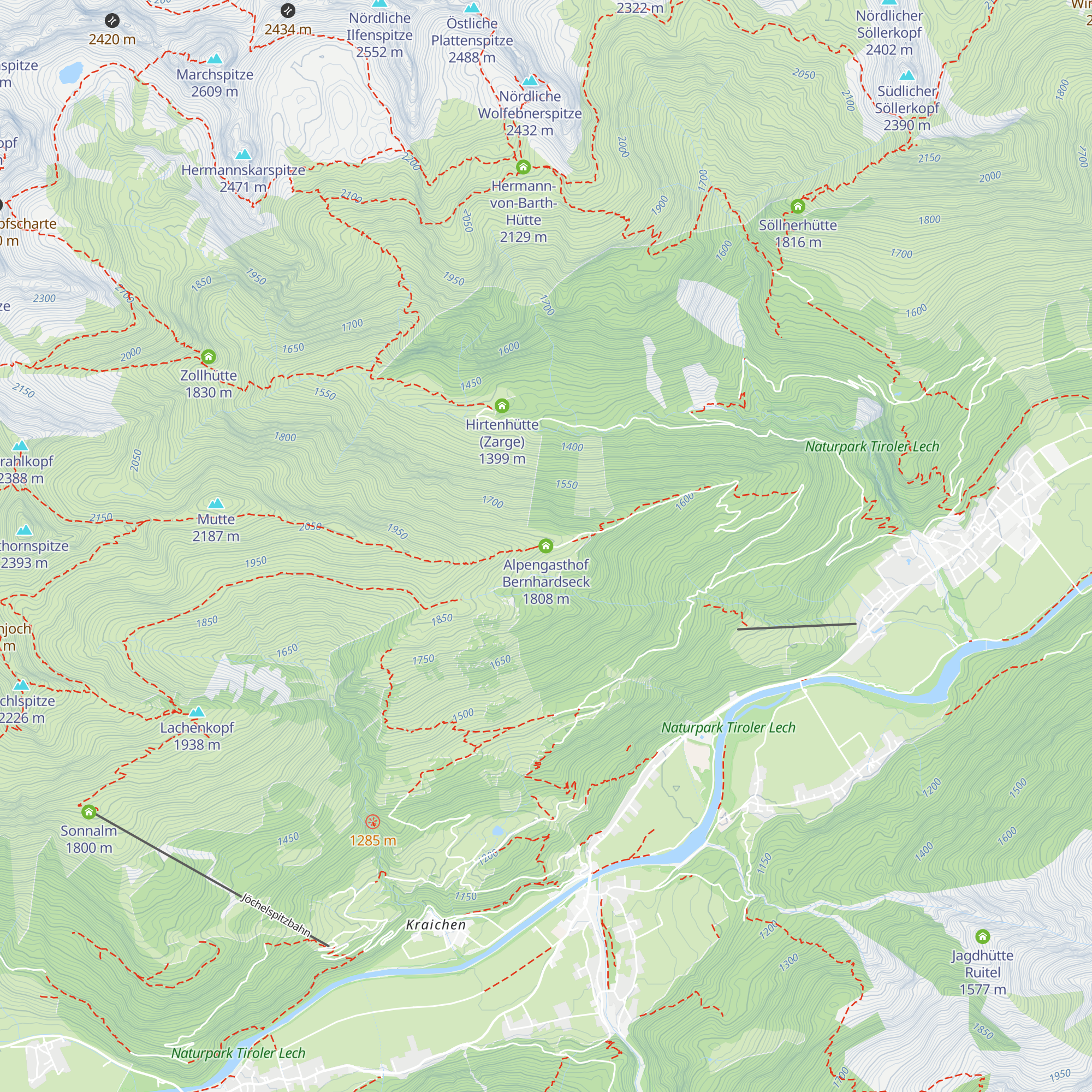 Alpengasthof Bernhardseck map