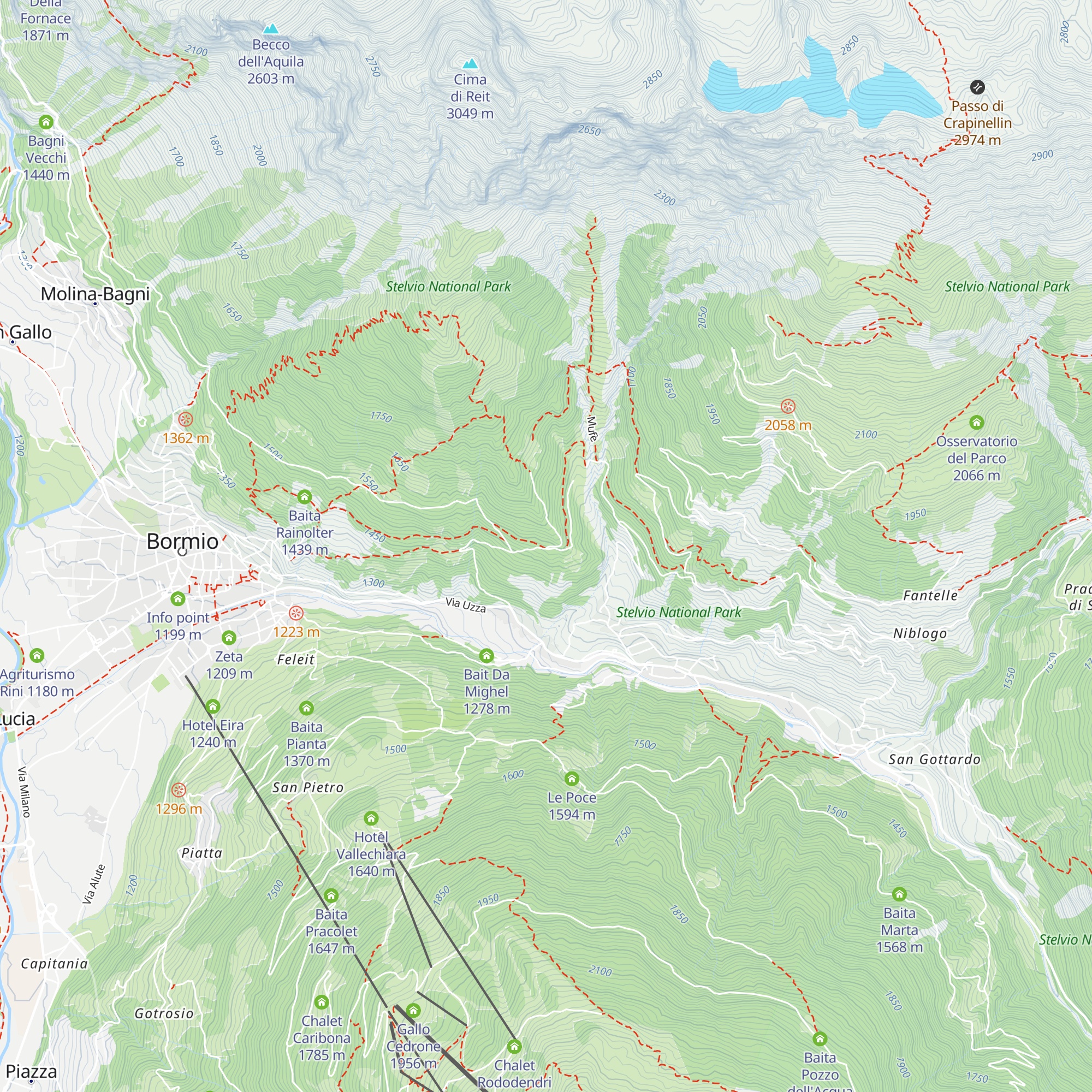 Mangiatoia dei cervi map