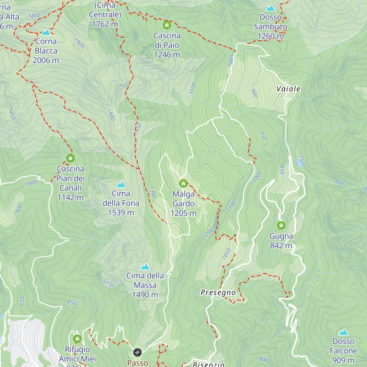 Malga Gardo map