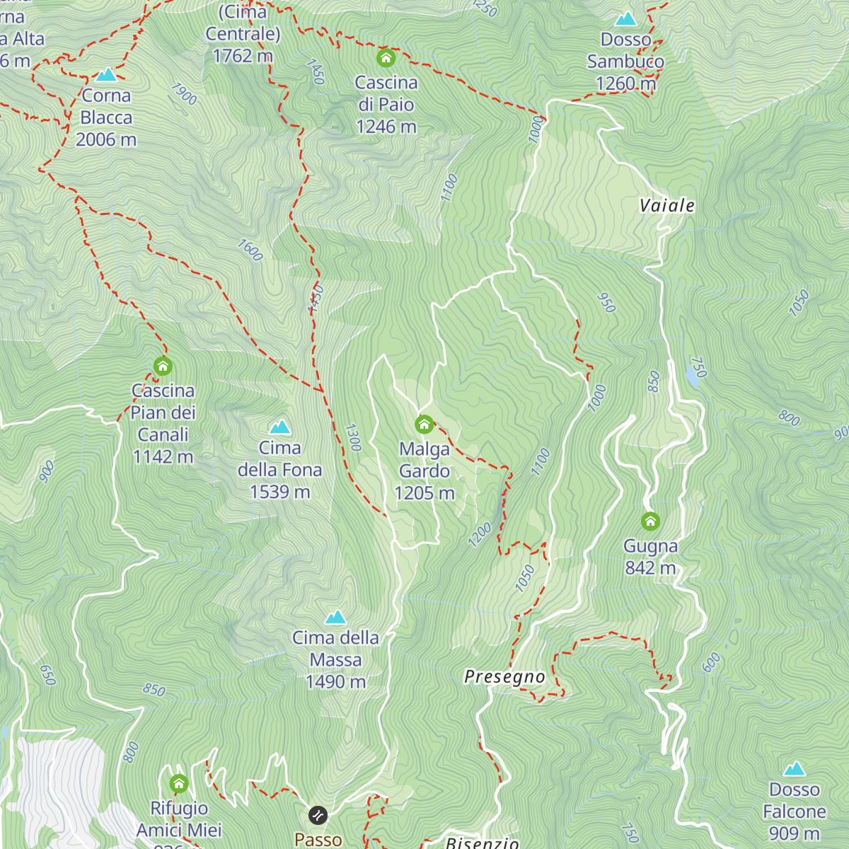 Malga Gardo map