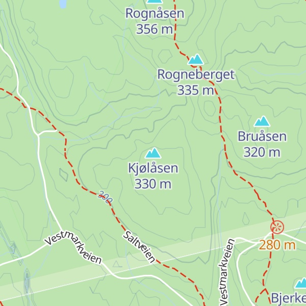 Map of Kjølåsen