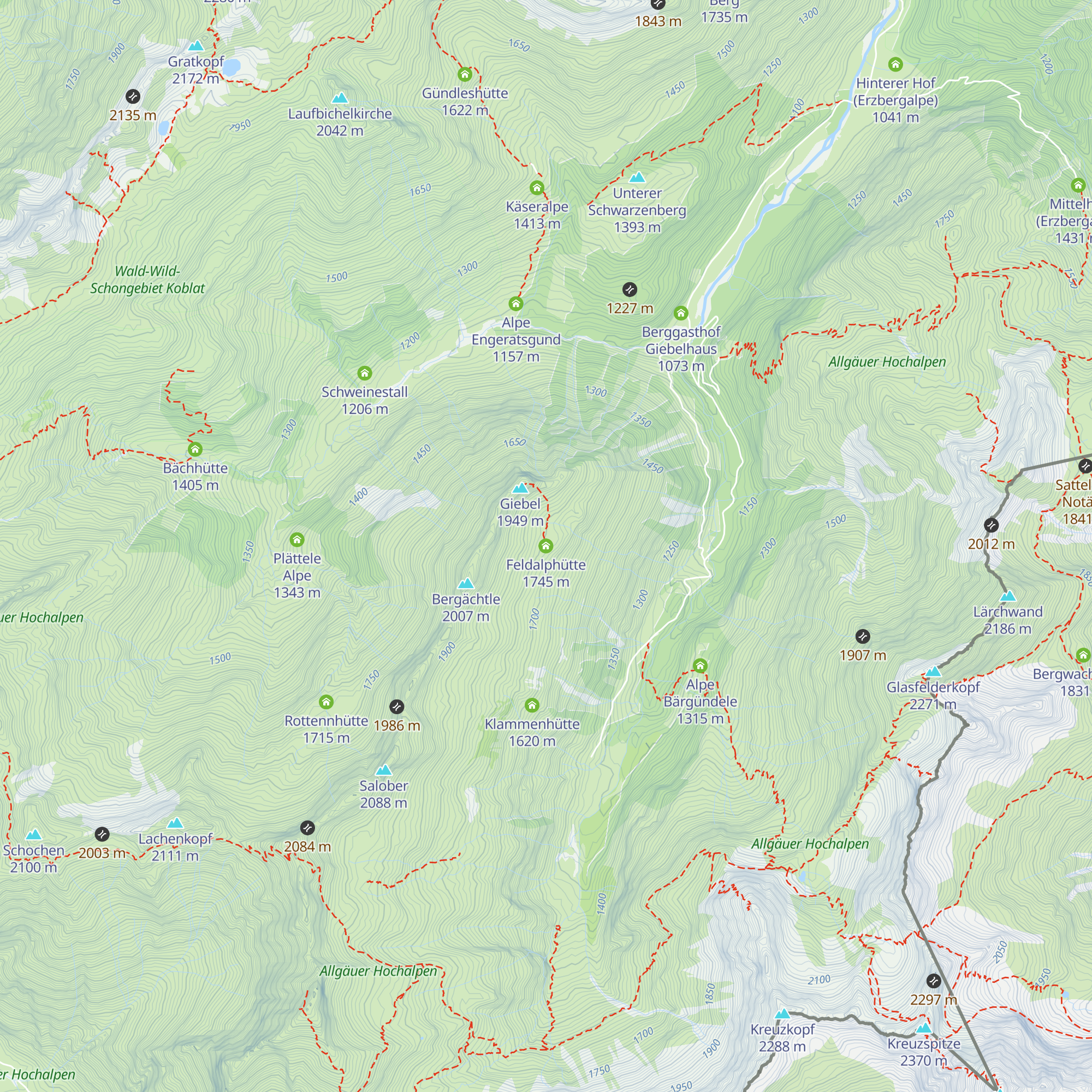 Feldalphütte map