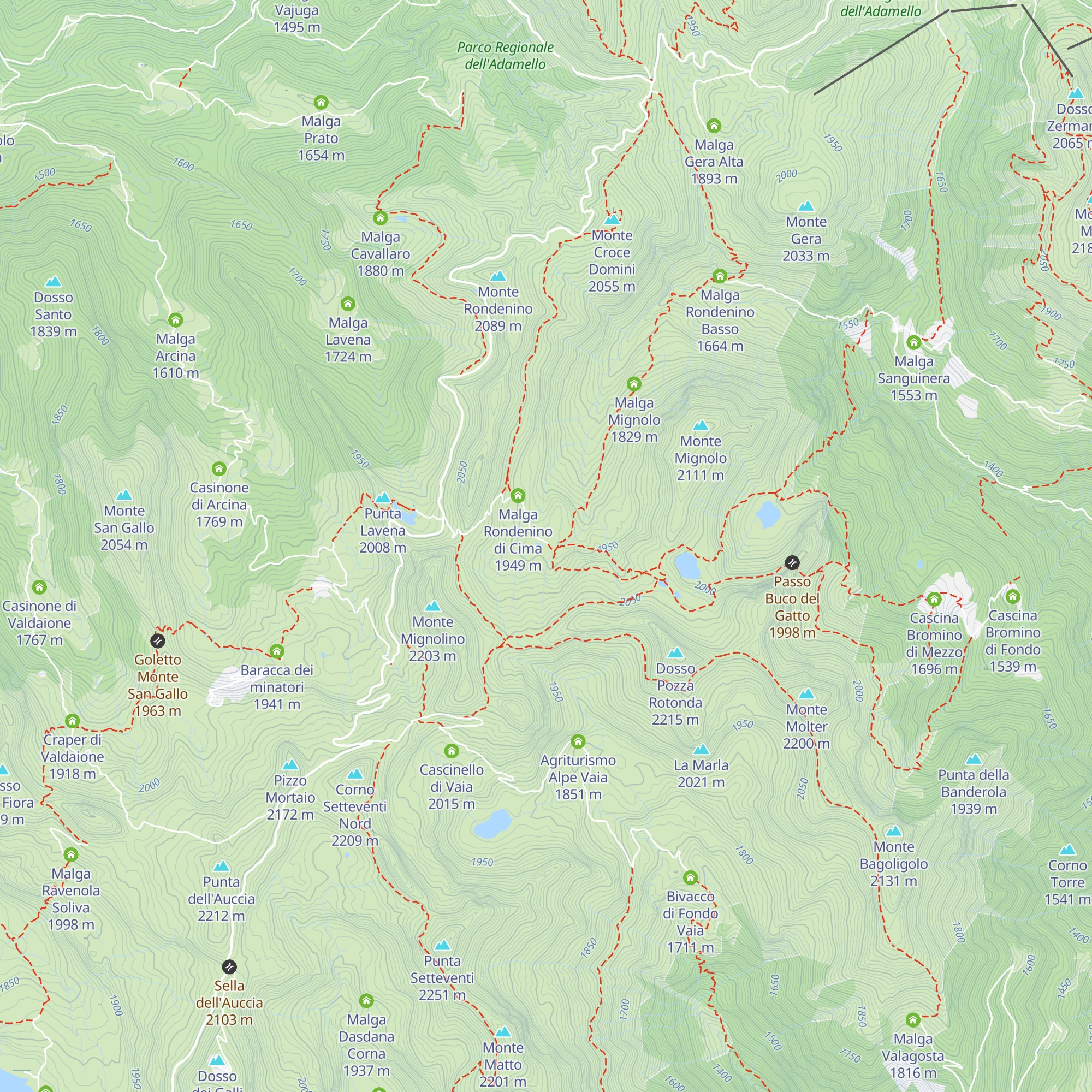Malga Mignolino map