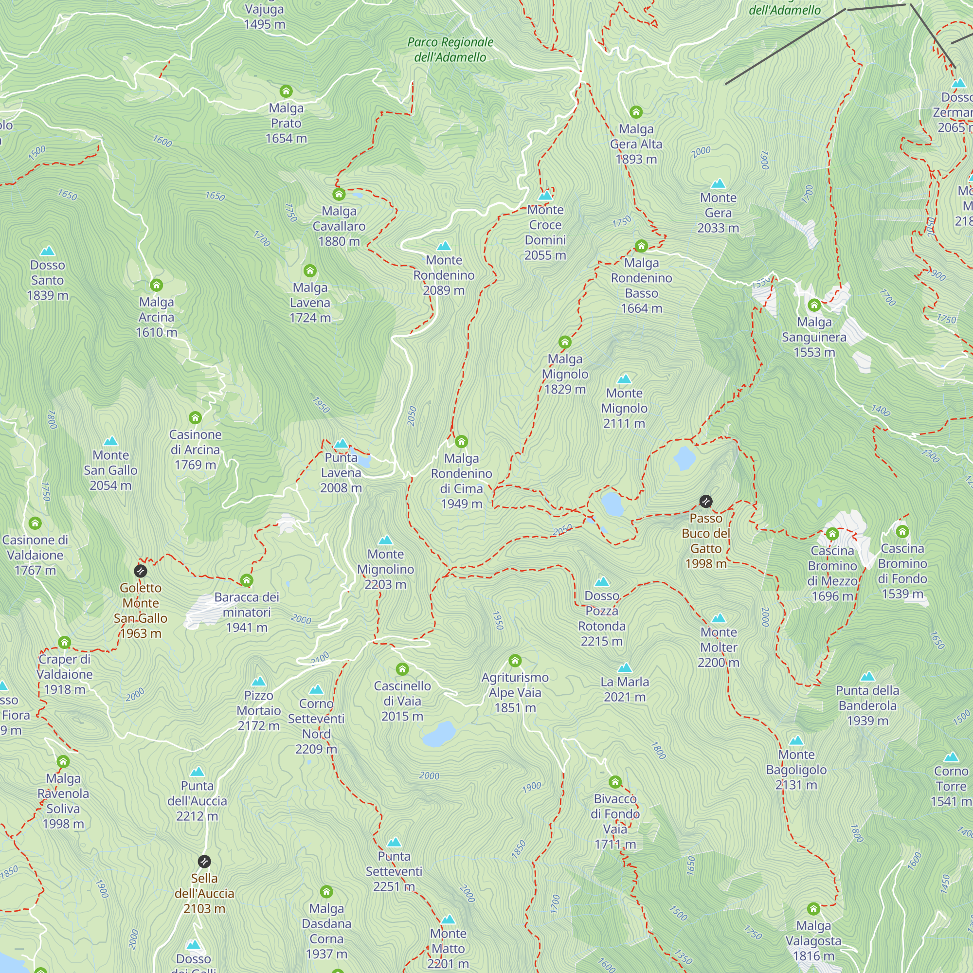 Malga Mignolino map