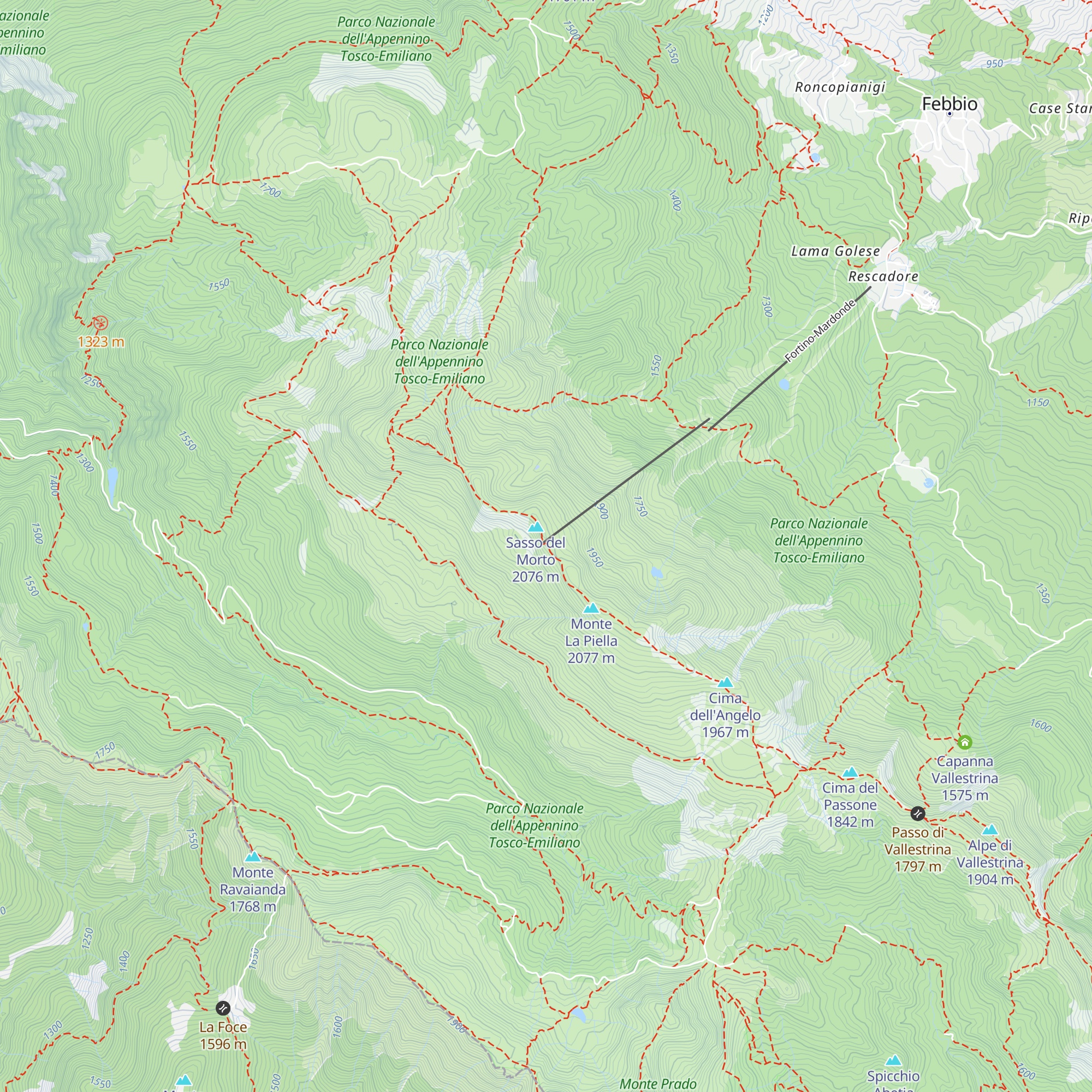 Rifugio Il crinale map