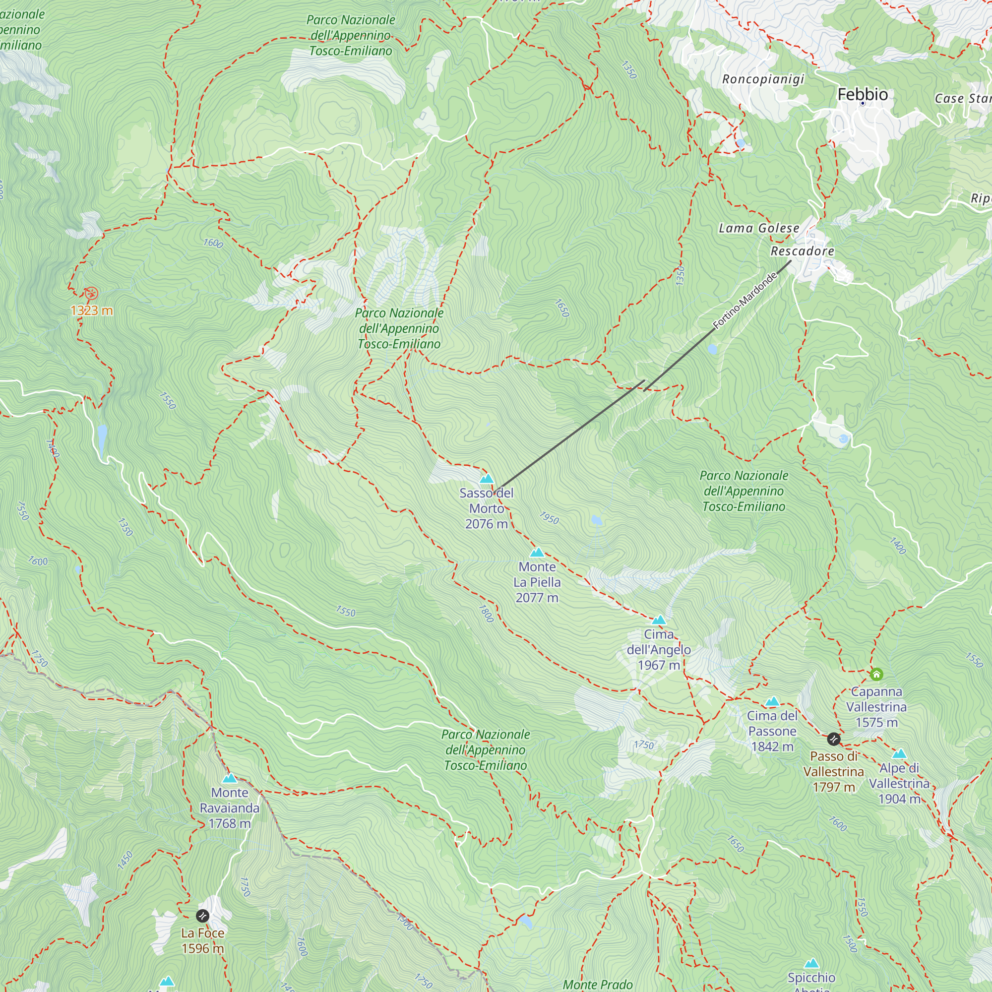 Rifugio Il crinale map