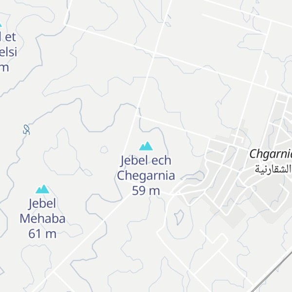 Map of Jebel ech Chegarnia