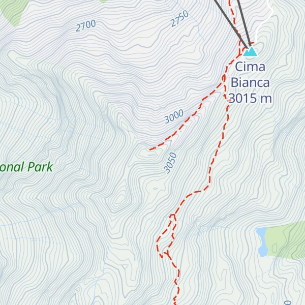 Map of Monte Vallecetta - Cima Nord