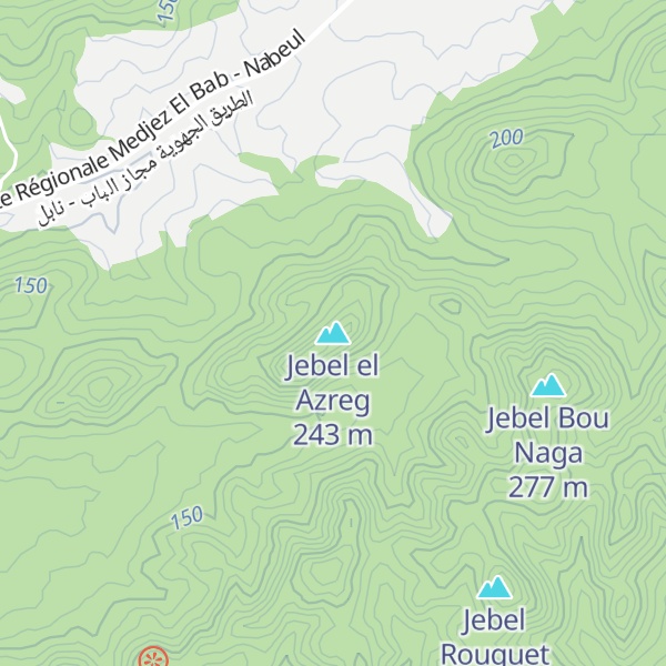 Map of Jebel el Azreg