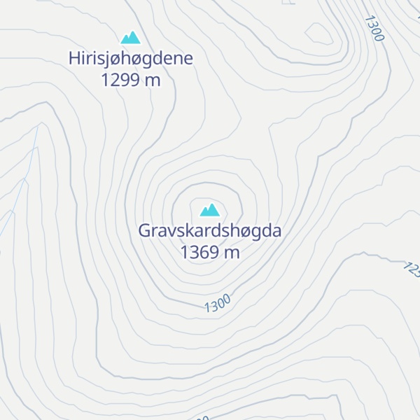 Map of Gravskardshøgda