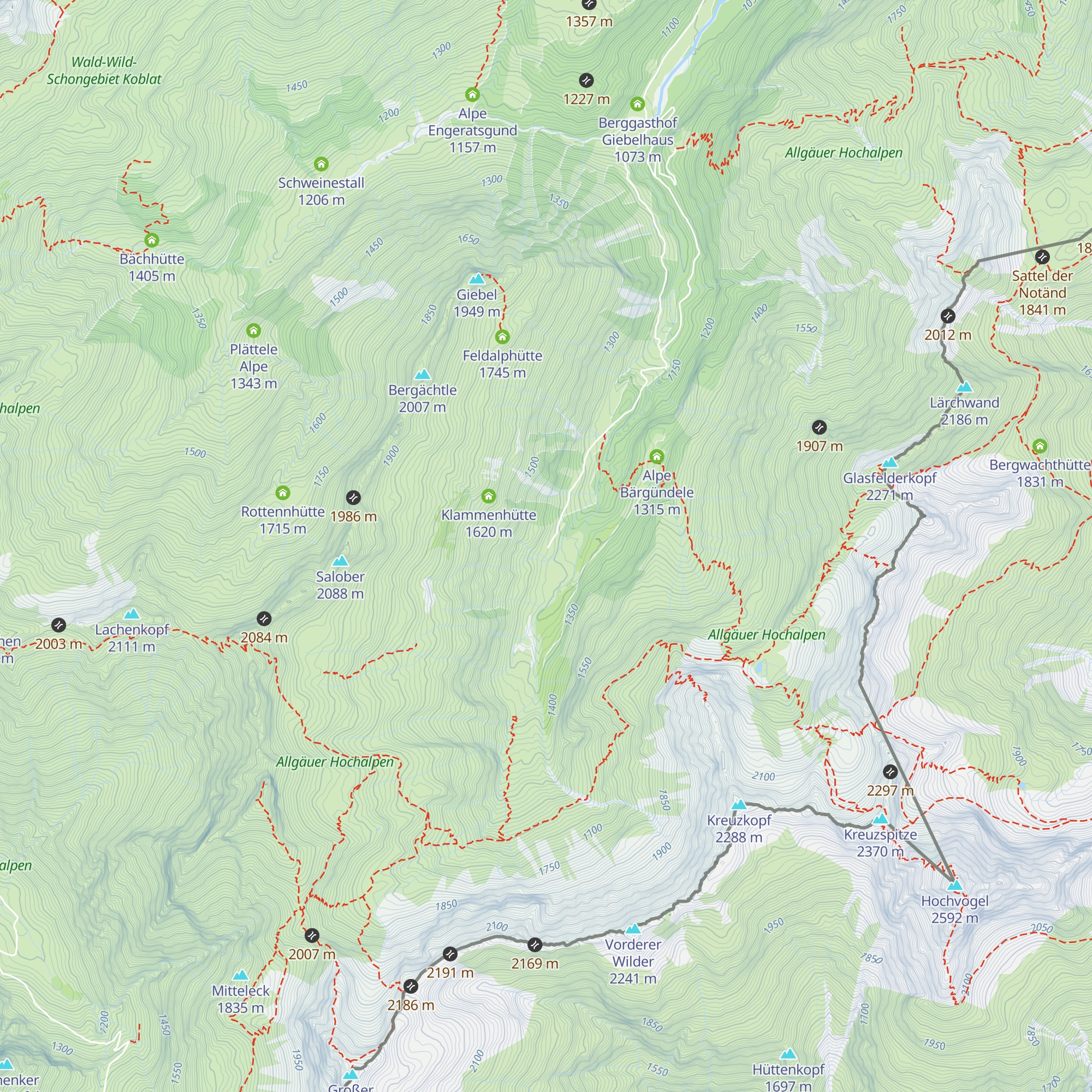 Pointhütte map