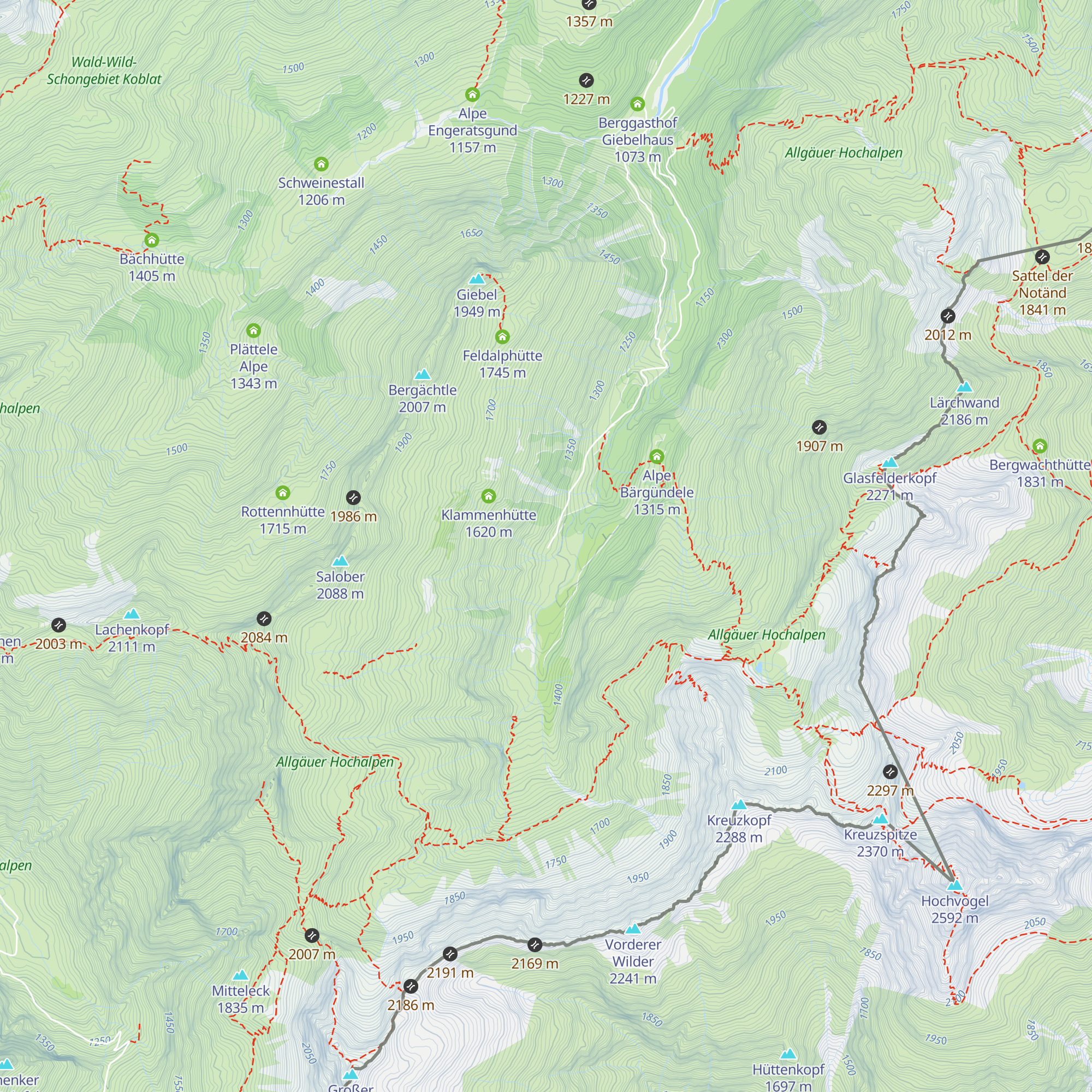 Pointhütte map