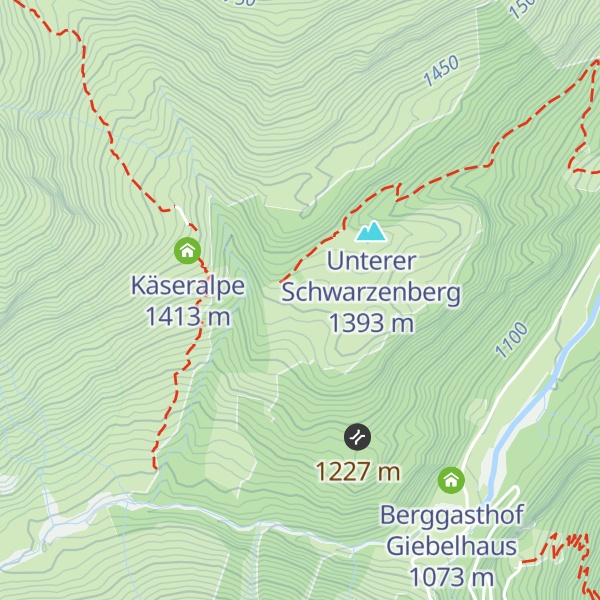 Map of Untere Schwarzenbergalpe