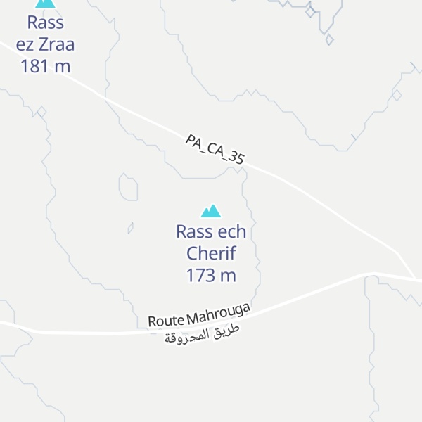 Map of Rass ech Cherif