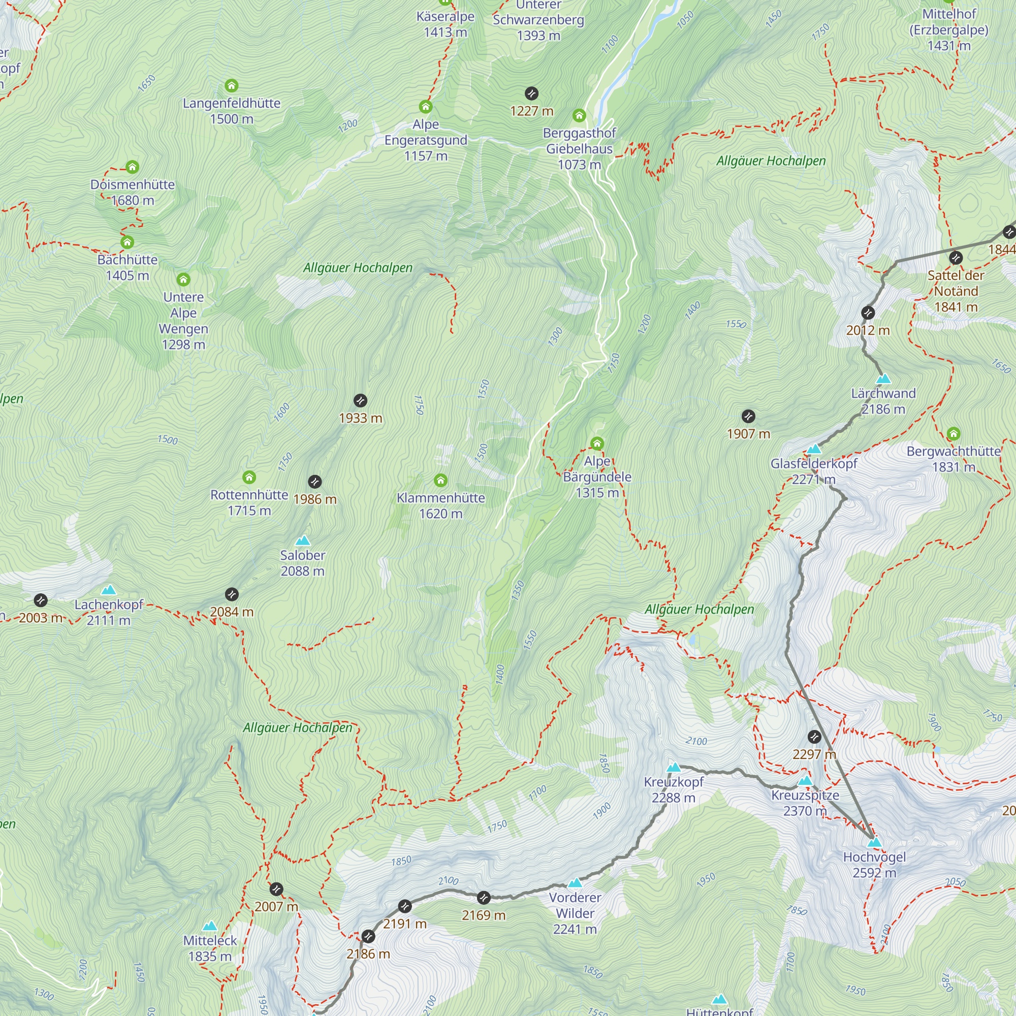 Saustieghütte map