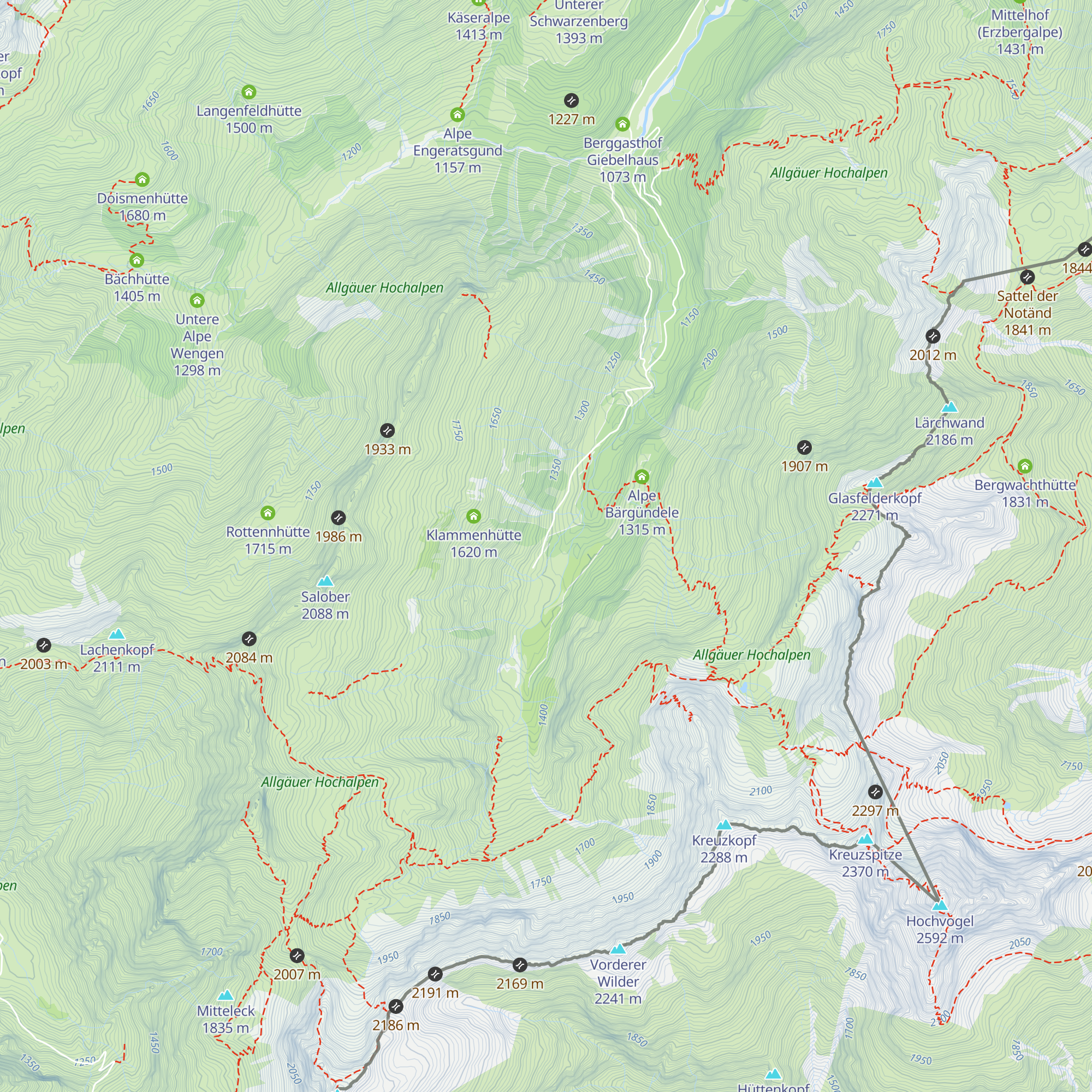 Saustieghütte map