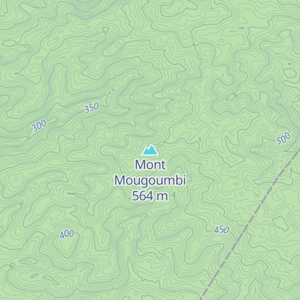 Map of Mont Mougoumbi