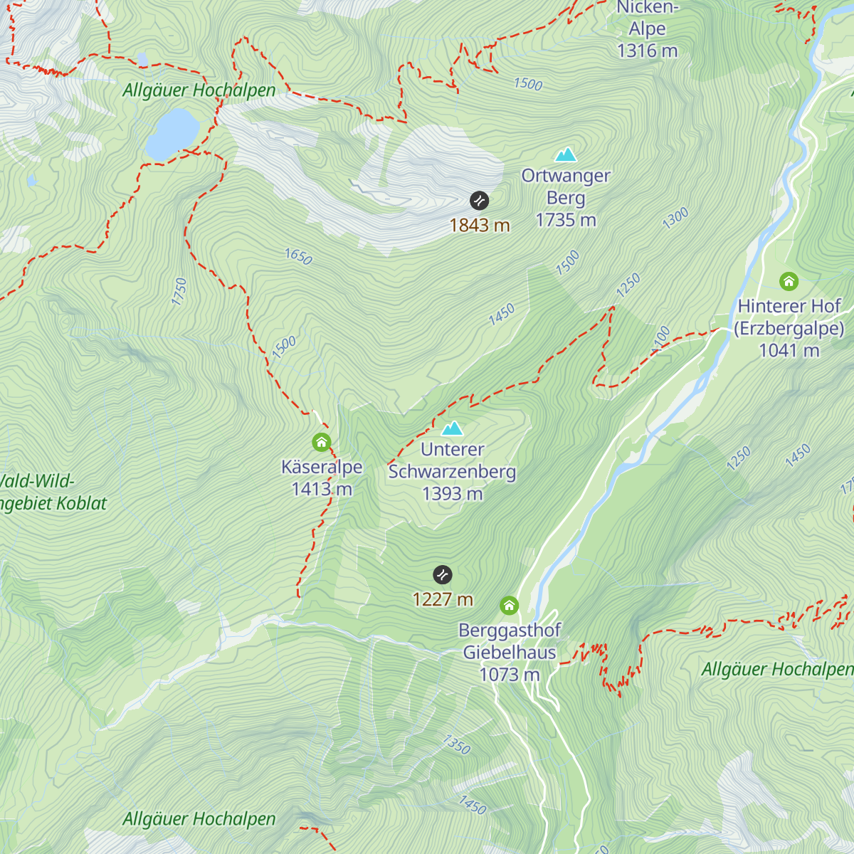 Schwarzenberghütte map