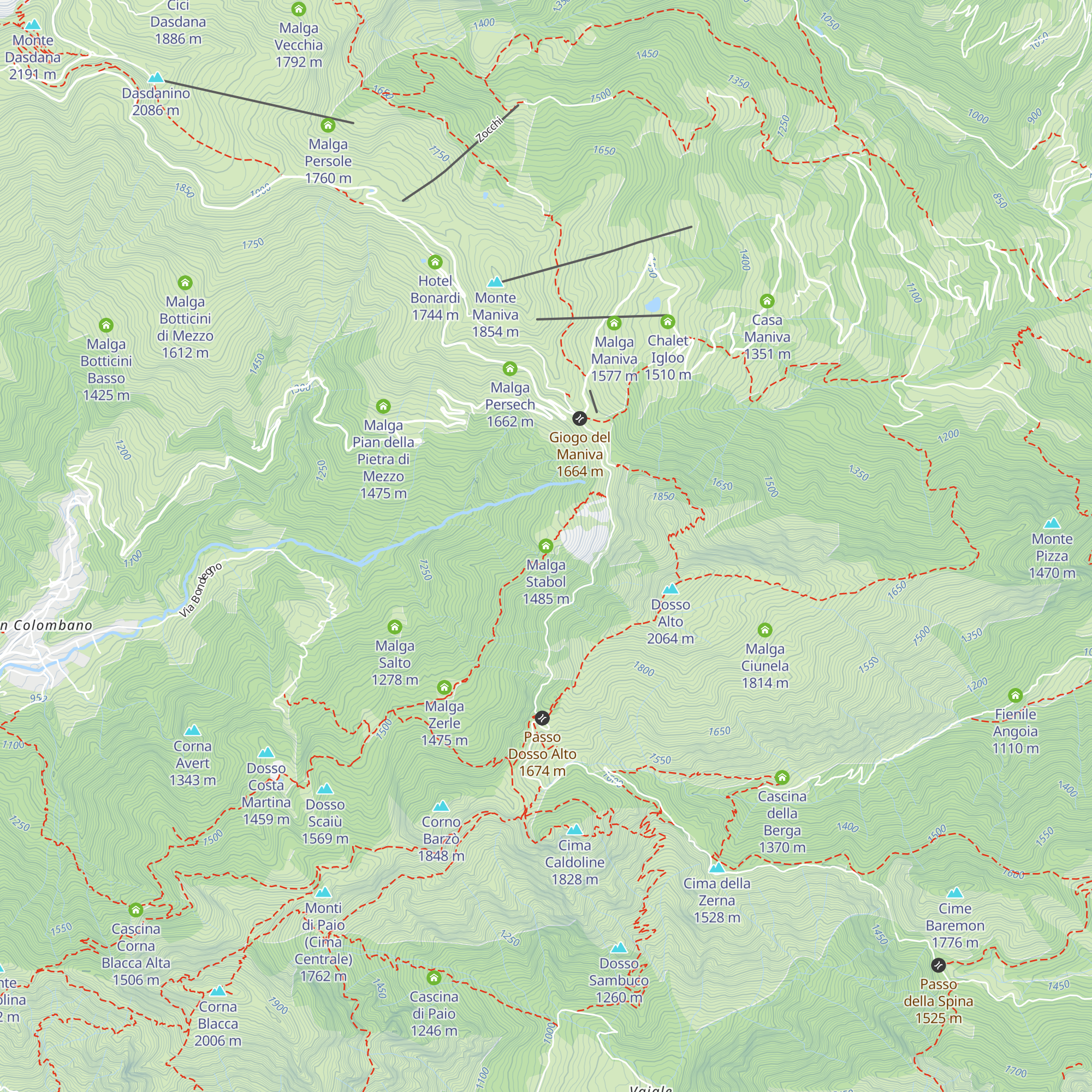 Malga Stabol map