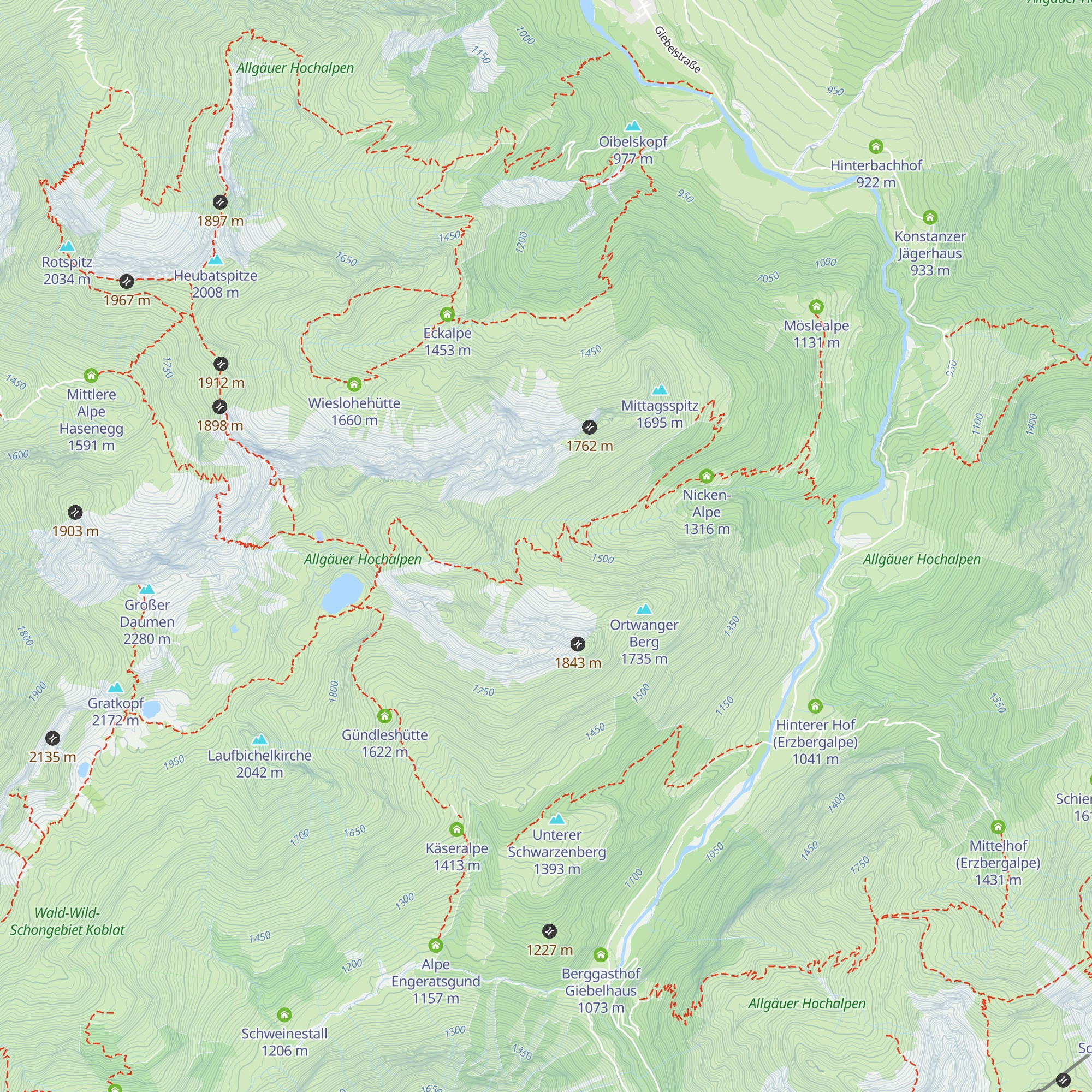 Schienebichlhütte (Nickenalpe) map