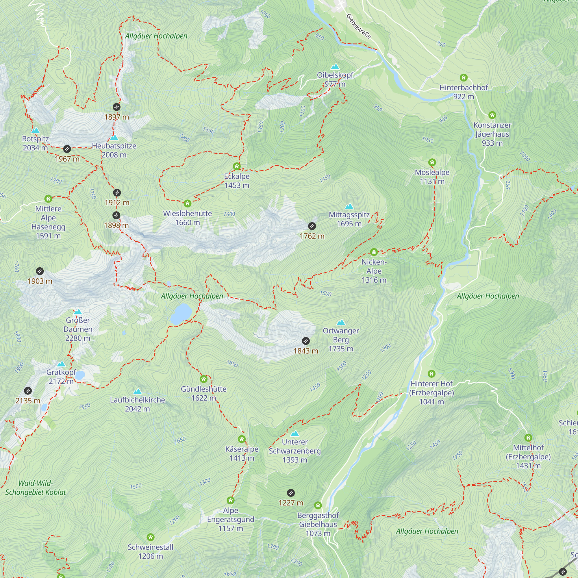 Schienebichlhütte (Nickenalpe) map