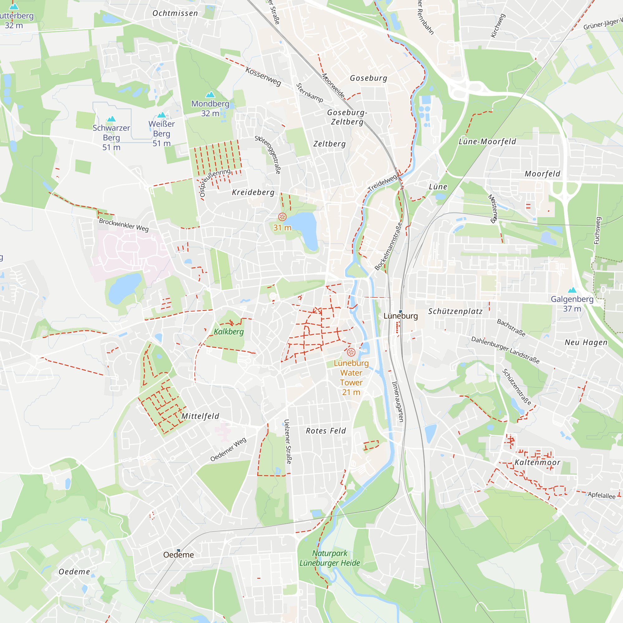 Tourist Information Lüneburg map