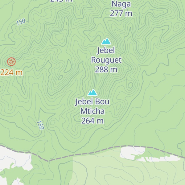 Map of Jebel Bou Mticha