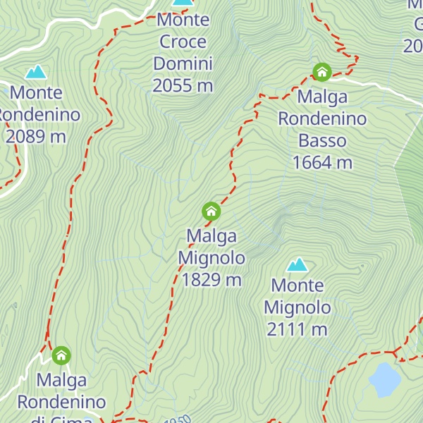 Map of Malga Mignolo