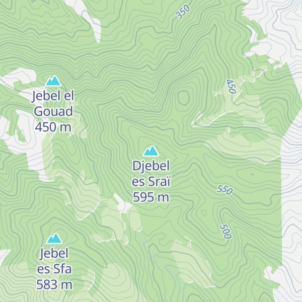 Map of Djebel es Sraï