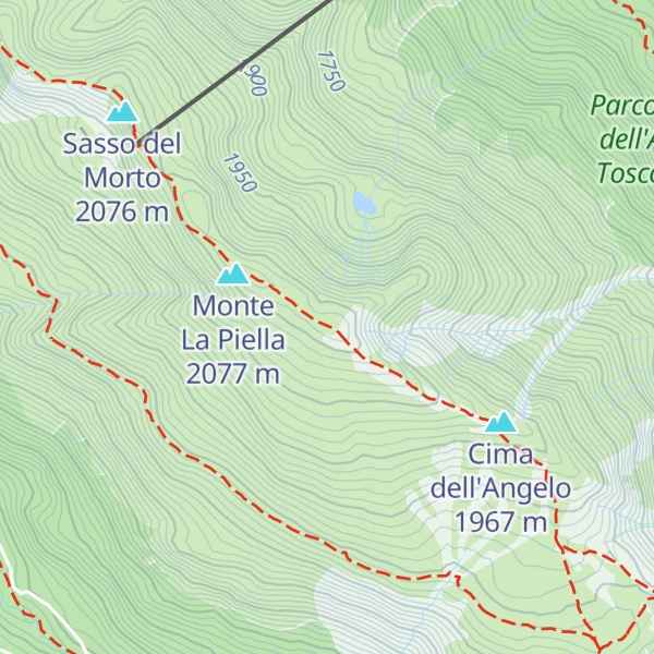 Map of Antecima Est Monte La Piella