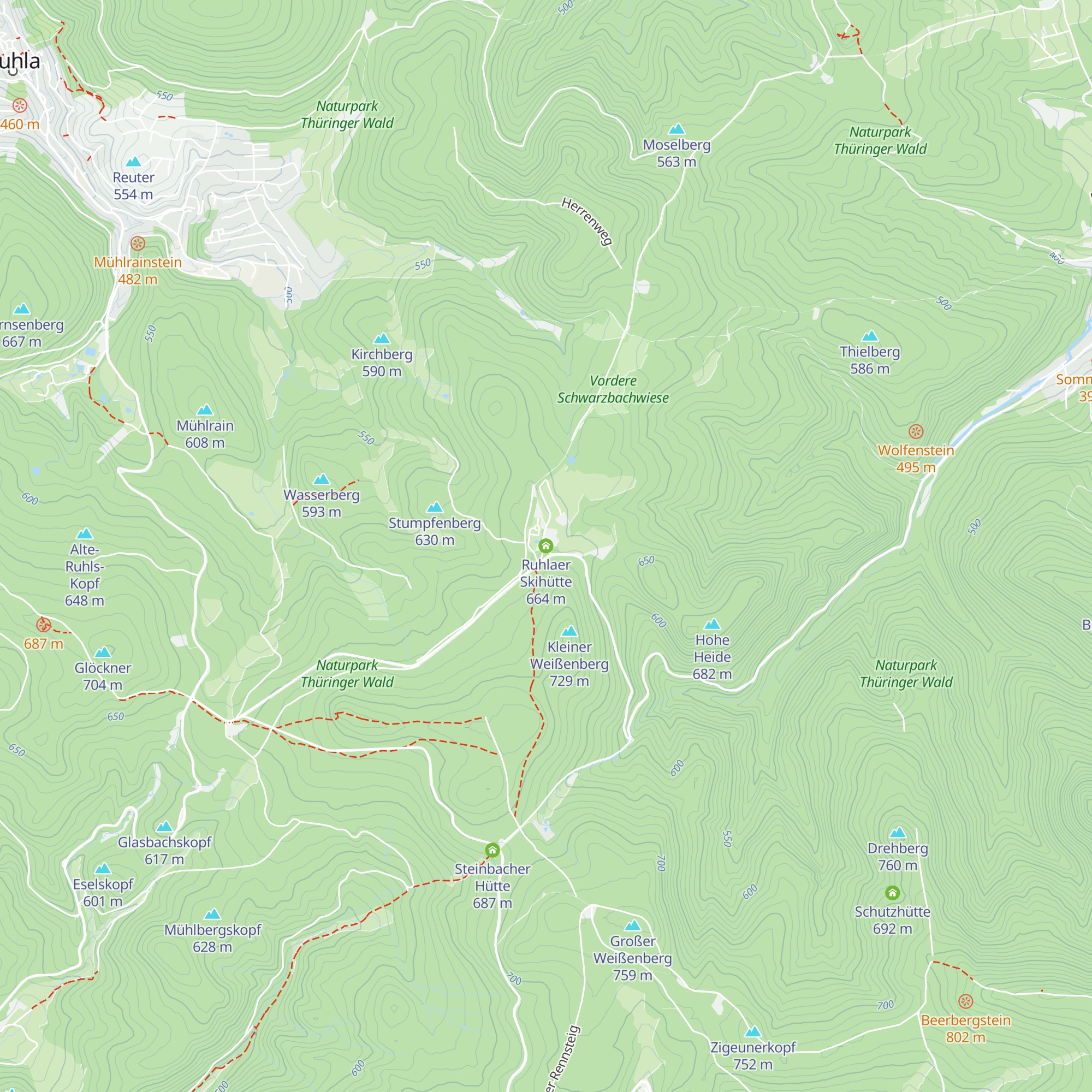Ruhlaer Skihütte map