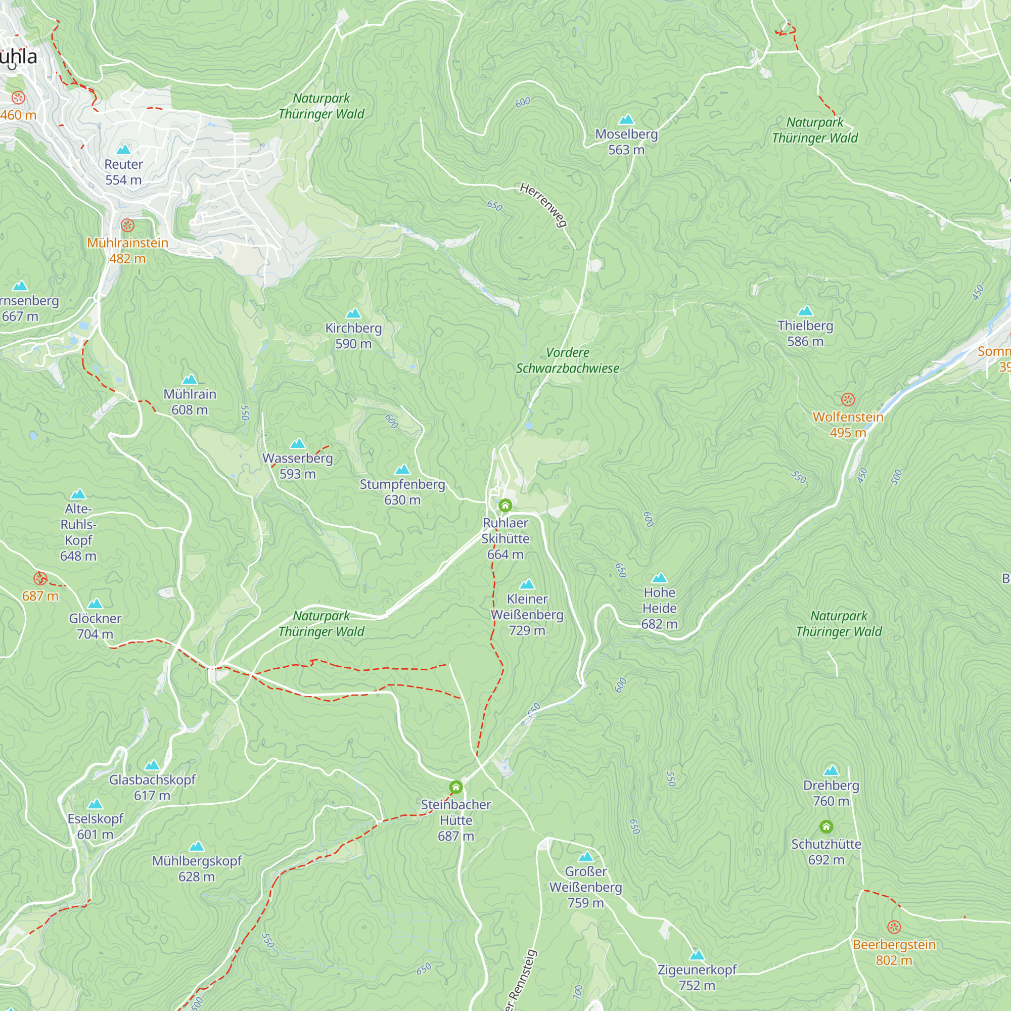 Ruhlaer Skihütte map