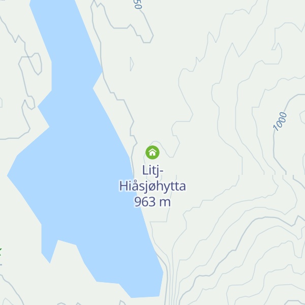 Map of Litj-Hiåsjøhytta