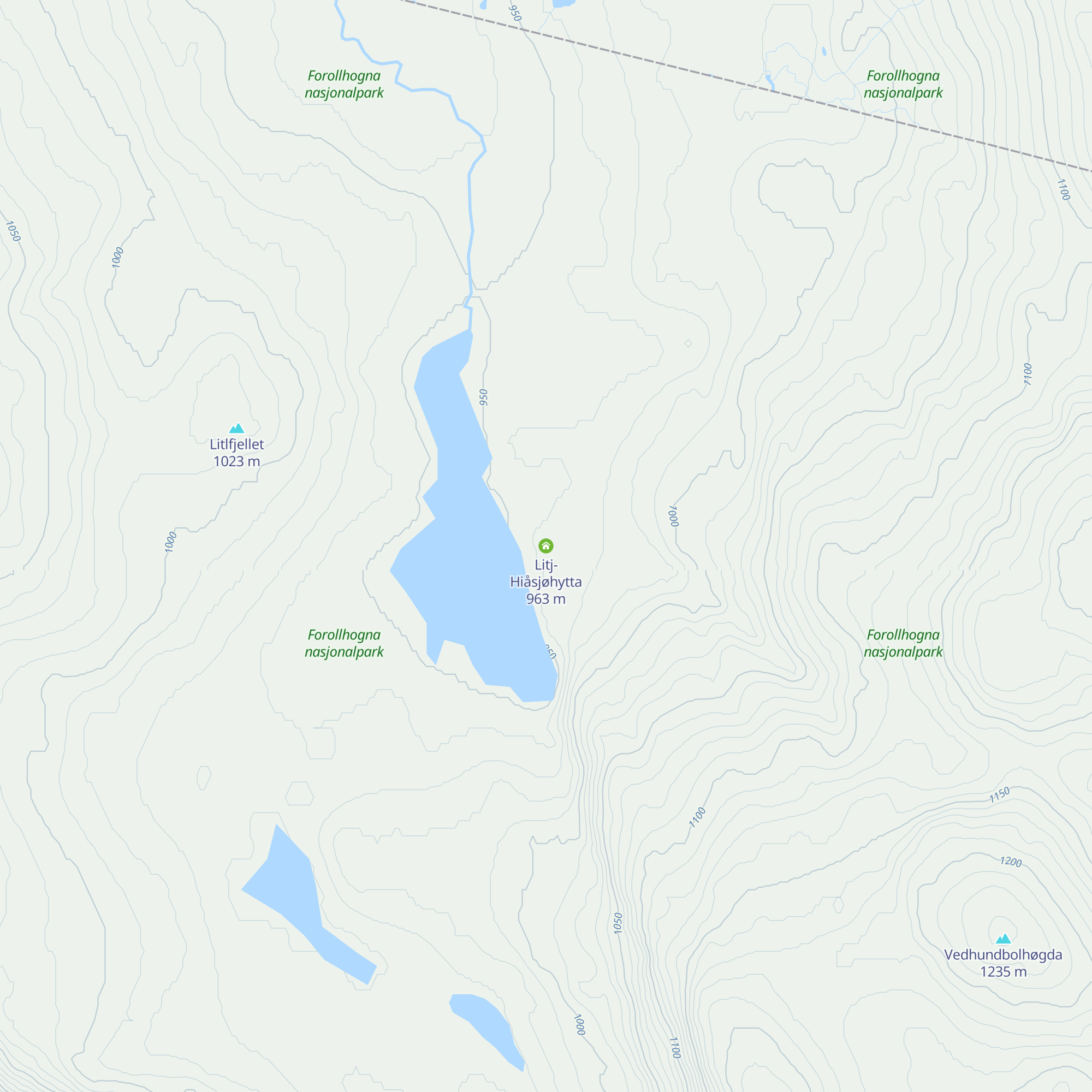 Litj-Hiåsjøhytta map